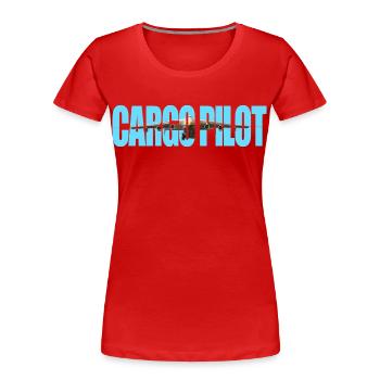 Pilote cargo An-225 - T-shirt bio Premium Femme - rouge - Devant - Mia (176cm)