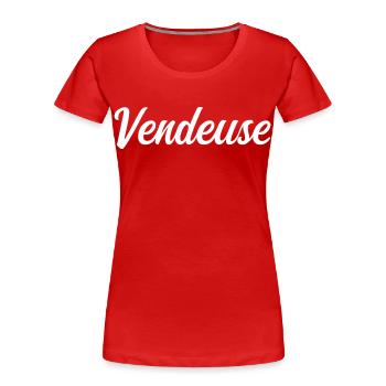 Meilleure Vendeuse Commerce Détail Magasin Pro - T-shirt bio Premium Femme - rouge - Devant - Mia (176cm)