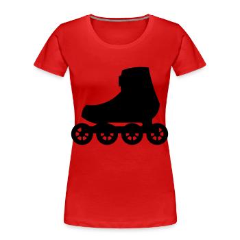 Inline Skate - Fitness Skate - T-shirt bio Premium Femme - rouge - Devant - Mia (176cm)