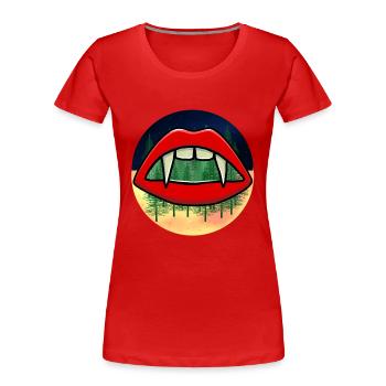 Carpathian Mountains Romania Caucasus Bloodsuckers Blood - Women's Premium Organic T-Shirt - red - Front - Mia (176cm)