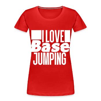 Base Jumping - Frauen Premium Bio T-Shirt - Rot - Vorne - Mia (176cm)