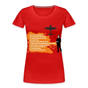faq modellflug - Frauen Premium Bio T-Shirt - Rot - Vorne - Mia (176cm)
