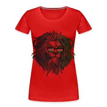 Kenya - Women's Premium Organic T-Shirt - red - Front - Mia (176cm)