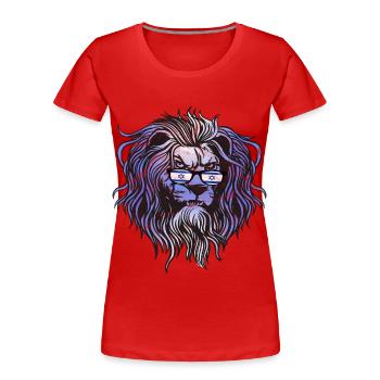 Israel - Frauen Premium Bio T-Shirt - Rot - Vorne - Mia (176cm)