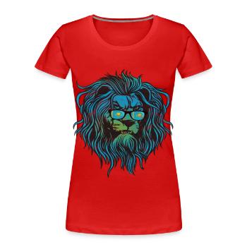 Kasachstan - Frauen Premium Bio T-Shirt - Rot - Vorne - Mia (176cm)