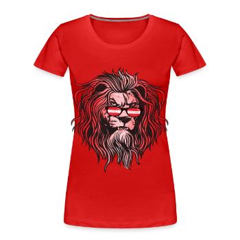 Autriche - T-shirt bio Premium Femme - rouge - Devant - Mia (176cm)