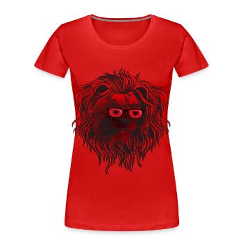 Albanie - T-shirt bio Premium Femme - rouge - Devant - Mia (176cm)