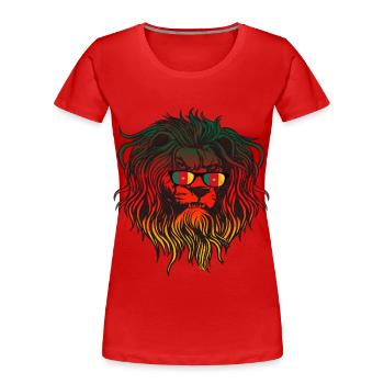 Cameroun - T-shirt bio Premium Femme - rouge - Devant - Mia (176cm)
