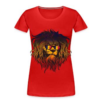 Tschad - Frauen Premium Bio T-Shirt - Rot - Vorne - Mia (176cm)