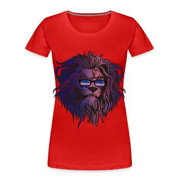 Cap Vert - T-shirt bio Premium Femme - rouge - Devant - Mia (176cm)