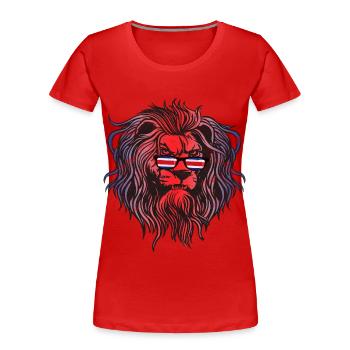 Costa Rica - T-shirt bio Premium Femme - rouge - Devant - Mia (176cm)