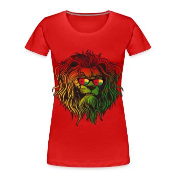 Guinée-Bissau - T-shirt bio Premium Femme - rouge - Devant - Mia (176cm)