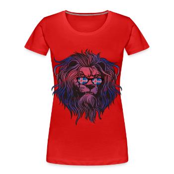 Island - Frauen Premium Bio T-Shirt - Rot - Vorne - Mia (176cm)