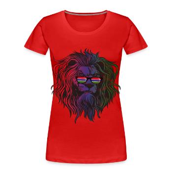Gambie - T-shirt bio Premium Femme - rouge - Devant - Mia (176cm)