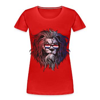 Antilles néerlandaises - T-shirt bio Premium Femme - rouge - Devant - Mia (176cm)