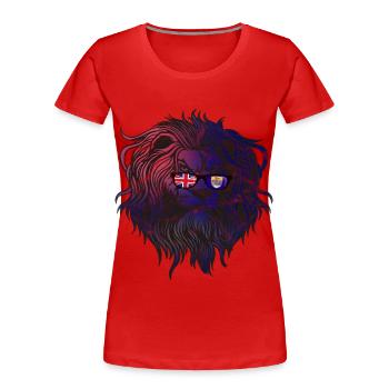 St. Helena - Frauen Premium Bio T-Shirt - Rot - Vorne - Mia (176cm)