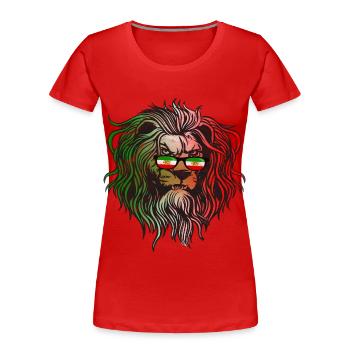 Perse - T-shirt bio Premium Femme - rouge - Devant - Mia (176cm)