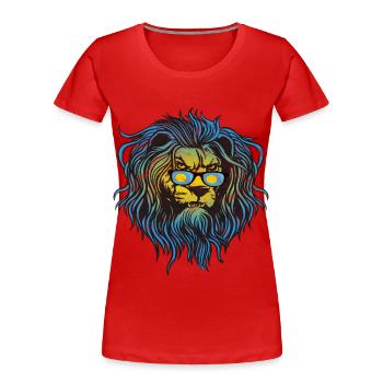 Palau - Frauen Premium Bio T-Shirt - Rot - Vorne - Mia (176cm)