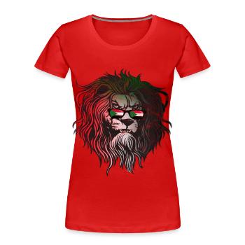 Soudan - T-shirt bio Premium Femme - rouge - Devant - Mia (176cm)