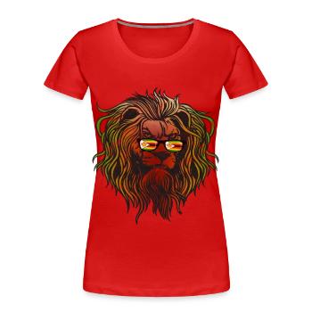 Zimbabwe - T-shirt bio Premium Femme - rouge - Devant - Mia (176cm)