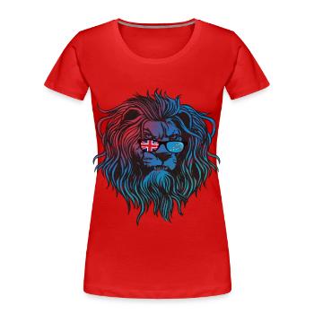Tuvalu - T-shirt bio Premium Femme - rouge - Devant - Mia (176cm)