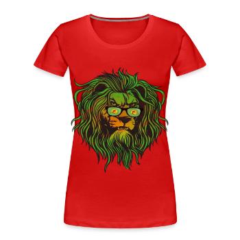 Zaire - Frauen Premium Bio T-Shirt - Rot - Vorne - Mia (176cm)