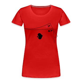 Pocket Aces - Frauen Premium Bio T-Shirt - Rot - Vorne - Mia (176cm)