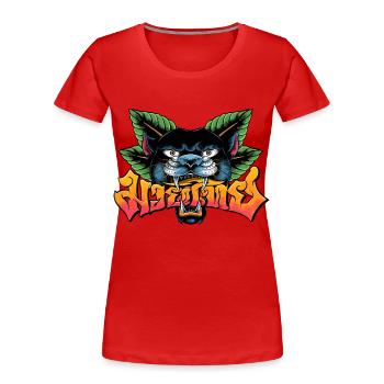 Muay Thai Boxing Panther - Frauen Premium Bio T-Shirt - Rot - Vorne - Mia (176cm)