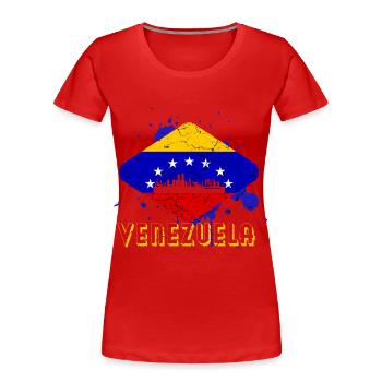 Venezuela Flag - Women's Premium Organic T-Shirt - red - Front - Mia (176cm)