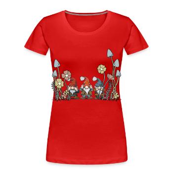 Waldbewohner Zwerg Zwerge Troll Märchen Kind - Frauen Premium Bio T-Shirt - Rot - Vorne - Mia (176cm)