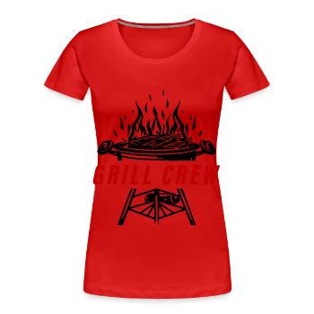 Grill Crew Grilling - Women's Premium Organic T-Shirt - red - Front - Mia (176cm)