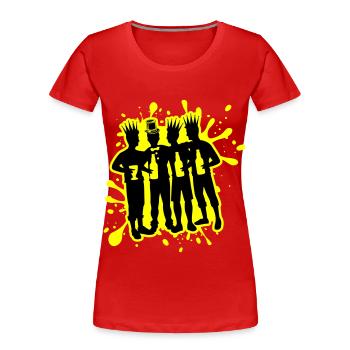Bachelor Groom Team Bachelors - Women's Premium Organic T-Shirt - red - Front - Mia (176cm)