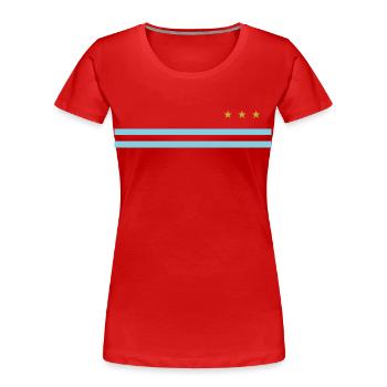 Argentinienischer Meister - Sterne - Frauen Premium Bio T-Shirt - Rot - Vorne - Mia (176cm)