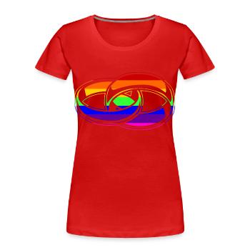 Gay Pride - Marriage - EN - T-shirt bio Premium Femme - rouge - Devant - Mia (176cm)