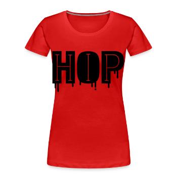 Hip Hop - Frauen Premium Bio T-Shirt - Rot - Vorne - Mia (176cm)