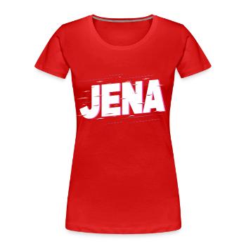 Jena Deutschland Stadt Schrift Heimat Liebe - Frauen Premium Bio T-Shirt - Rot - Vorne - Mia (176cm)