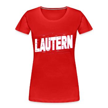 Kaiserslautern Lautern Allemagne City Font - T-shirt bio Premium Femme - rouge - Devant - Mia (176cm)