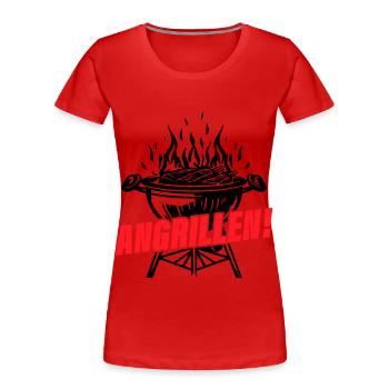 Barbecue Grill Grill - Women's Premium Organic T-Shirt - red - Front - Mia (176cm)