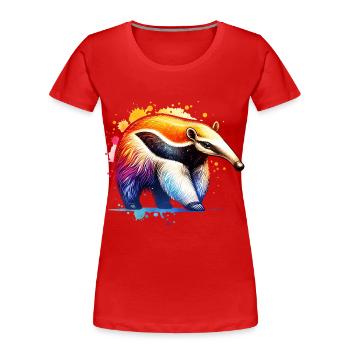 Fourmilier - T-shirt bio Premium Femme - rouge - Devant - Mia (176cm)