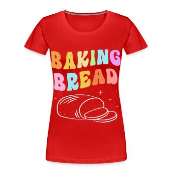 Bäcker Bäckerin Backen - Frauen Premium Bio T-Shirt - Rot - Vorne - Mia (176cm)