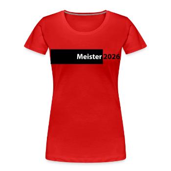 Champion 2026 Championship - Women's Premium Organic T-Shirt - red - Front - Mia (176cm)