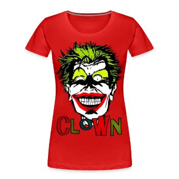 clown - Frauen Premium Bio T-Shirt - Rot - Vorne - Mia (176cm)