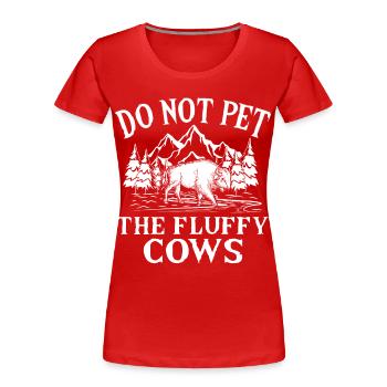 Bison Fluffy Cows Cattle Breeder Farmer Breeder - Women's Premium Organic T-Shirt - red - Front - Mia (176cm)