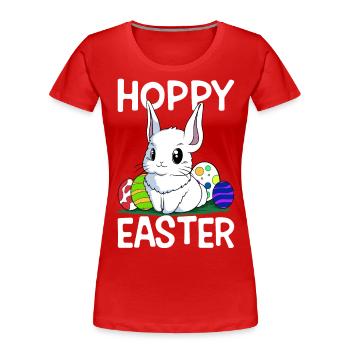 Hoppy Easter Sweet Easter Bunny Easter Egg Hunt - Women's Premium Organic T-Shirt - red - Front - Mia (176cm)