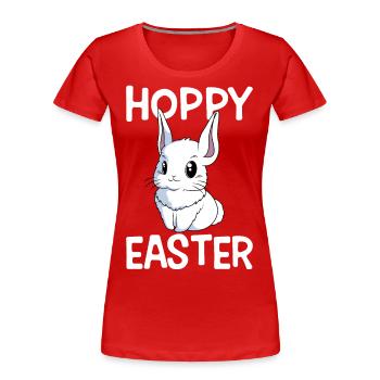 Hoppy Easter Sweet Easter Bunny Easter Egg Hunt - Women's Premium Organic T-Shirt - red - Front - Mia (176cm)