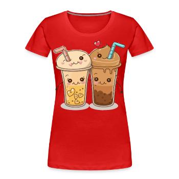 Assouvissez vos envies - T-shirt bio Premium Femme - rouge - Devant - Mia (176cm)