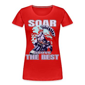 Soar Above the Rest – Paragliding Design - Frauen Premium Bio T-Shirt - Rot - Vorne - Mia (176cm)