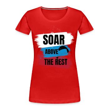 Soar Above the Rest – Paragliding Design - Frauen Premium Bio T-Shirt - Rot - Vorne - Mia (176cm)