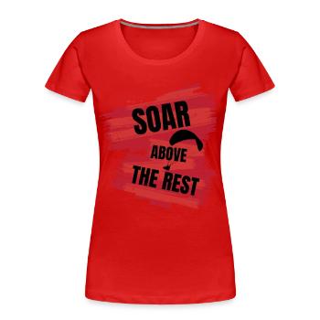 Soar Above the Rest – Paragliding Design - Frauen Premium Bio T-Shirt - Rot - Vorne - Mia (176cm)