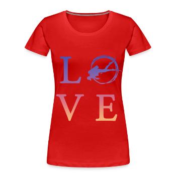 Tauchen Diving - Frauen Premium Bio T-Shirt - Rot - Vorne - Mia (176cm)